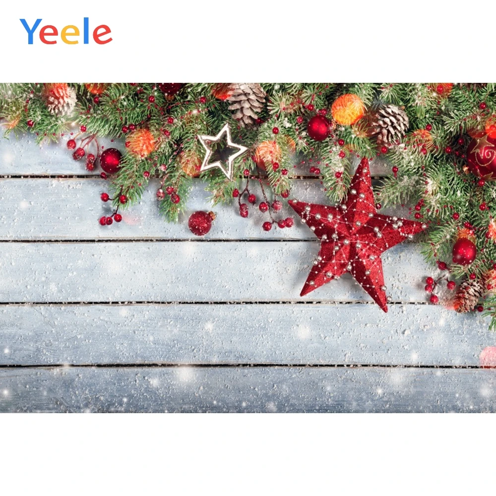 

Yeele Photophone For Merry Christmas Wooden Board Tree Winter Photography Backgrounds Photographic Backdrops Photo Studio Props