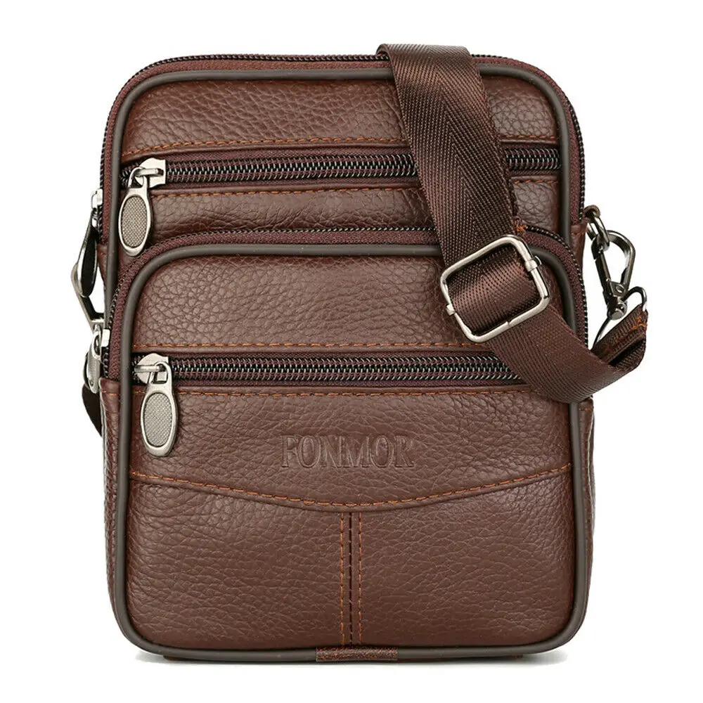 Vintage font b Men s b font Leather Casual Messenger font b Bag b font font