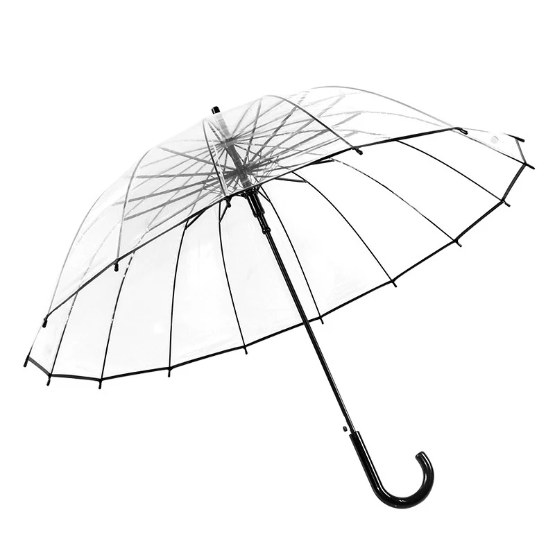 Automatic long-handled transparent umbrella, enlarged umbrella, forest Japanese student sun umbrella, female straight umbrella