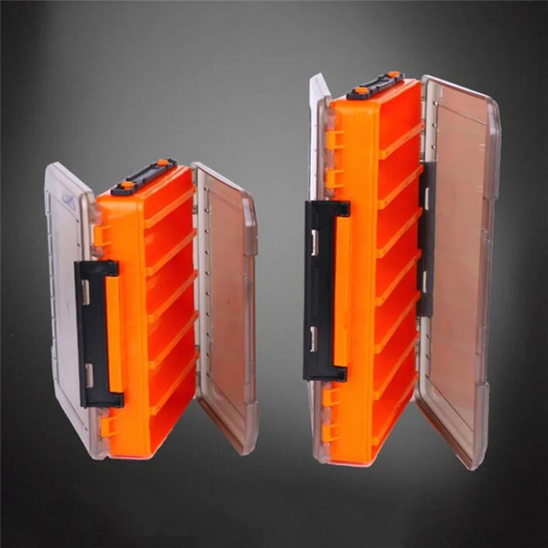 

Portable Double Sided Fishing Tackle Box Lure Box Double-decker Sub-bait Storage Box