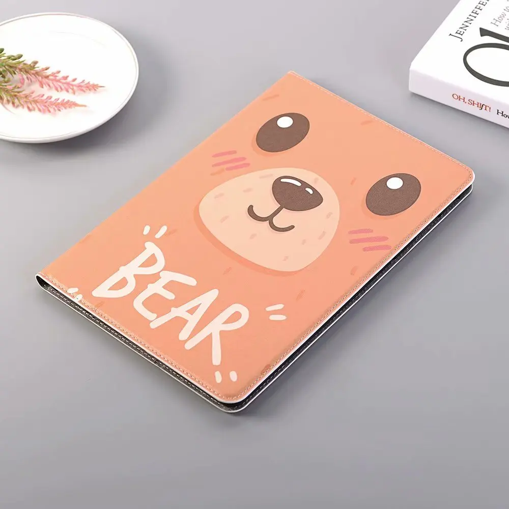 Кожаный чехол для планшета с милым мультяшным рисунком для Ipad Pro 12,9, слот для карандаша, флип, умный чехол-подставка для Ipad Pro 12,9+ ручка
