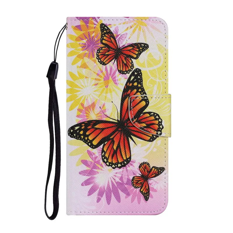 Elegant Painted Leather Wallet Flip Case - Premium Book-Style Cover