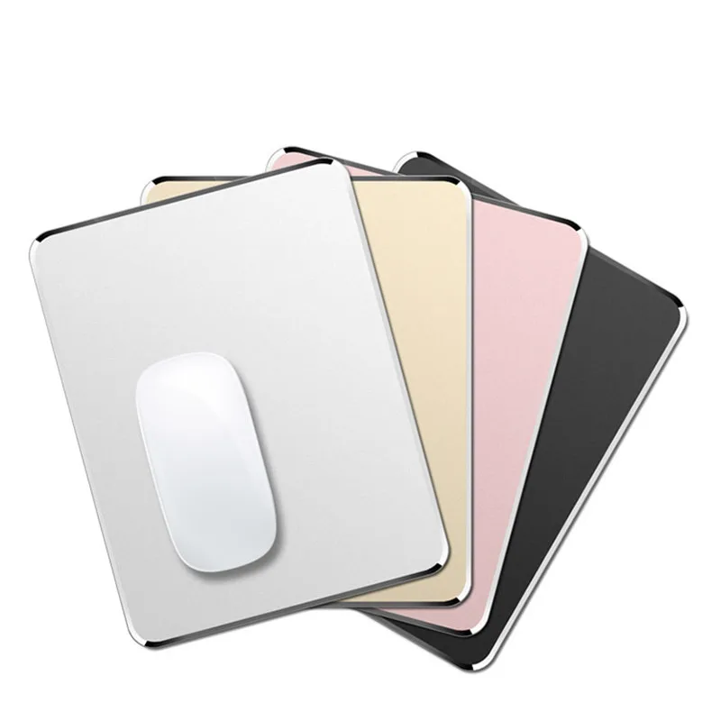 Aluminum Metal Mouse Pad Mat Hard Smooth Matte Thin Non-Slip Waterproof Fast and Accurate Control Mousepad for Office Home smooth extra large office computer desk mat anti slip waterproof pu leather mouse pad flamingo pattern portable game mouse mat