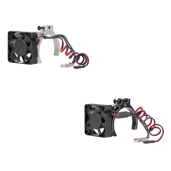 

RC 4268 4274 Motors Heatsink + High Speed Cooling Fan CNC Machined Alu Alloy for RC 1/8 1/10 Buggy Truck Cars Motors,Black