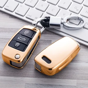 

Soft TPU key case for car For Audi C6 A7 A8 R8 A1 A3 A4 A5 Q7cara car holder car accessories auto products car styling keychain