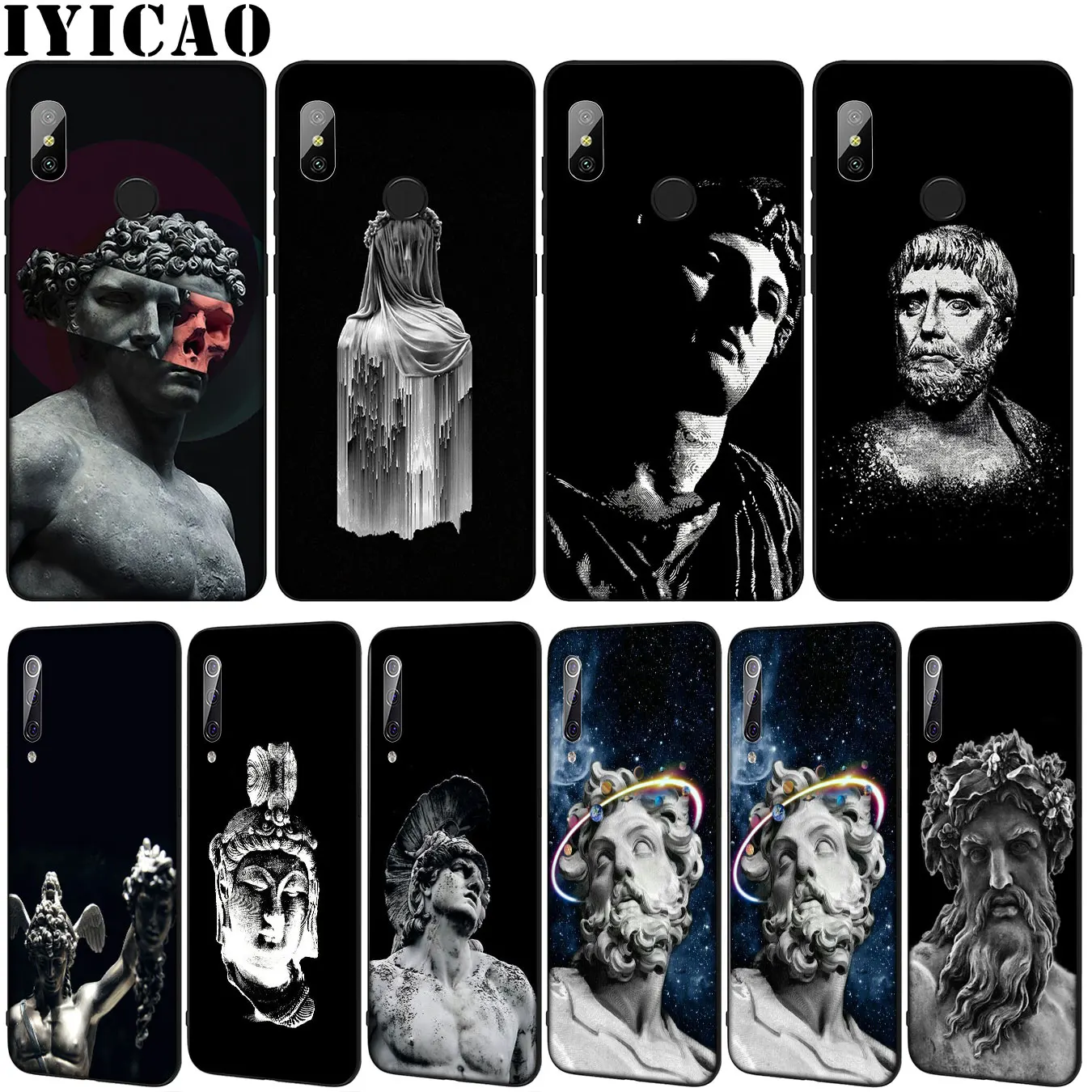 Van Gogh Art David Stone Statue Soft Phone Case for Xiaomi Mi 10 9 9T A3 Pro 8 SE A2 Lite A1 6 CC9 CC9E pocophone f1 Mi10 |