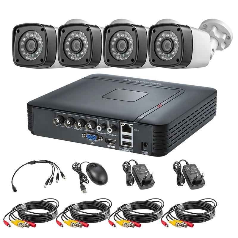 Kerui 4mp Video Surveillance Camera 4ch Cctv Camera Security System Hdmi 4 Channel Dvr Cameras Kit P2p Hdmi Video Monitoring Kit Surveillance System Aliexpress