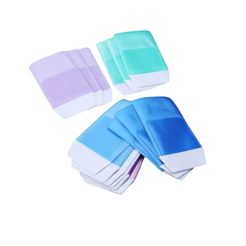 혼합 다채로운 PVC 펜 가방 포켓 프로텍터, 실용적인 삽입 연필 케이스, 누출 방지 펜 파우치, 사무실 의사 간호사 용품, 6 개
