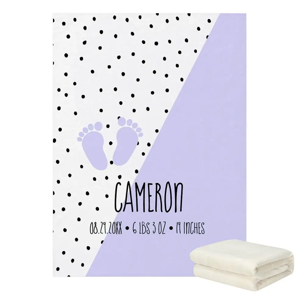 Color 1 LVYZIHO Baby Shower Feet Baby Birth Stats персонализированное одеяло-30x40 дюймов-Флисовое одеяло - Цвет: Color 1
