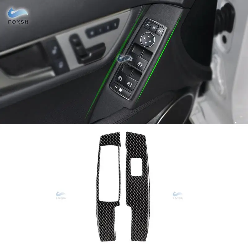 Для Mercedes Benz C Class W204 2007 2008 2009 2010 2011-2013 ручка двери из углеродного волокна панель