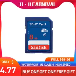 Подлинная SanDisk карта памяти SD 8 GB 16 GB Class 4 SDHC C4 sd-карта для Камера Поддержка официальное подтверждение