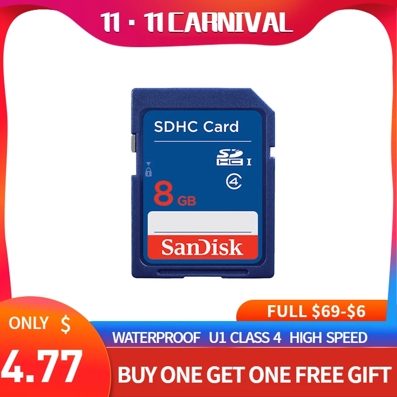 Карта памяти SanDisk SD 8 Гб 16 компактная класс 4 sdhc sdxc C4 tarjeta sd для камеры планшета