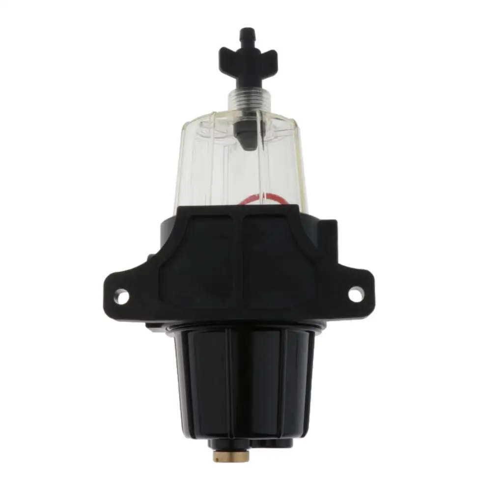 Fuel Fittings Marine Fuel Oil Filter Water Separator Fit for Gasoline and Diesel Engine - Black