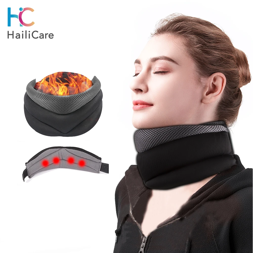 USB кабель Heat шейки шеи назад тяговое устройство для облегчения боли шеи головы носилки массажная подушка Электрический нагрев шеи бандаж