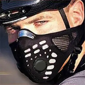 

Activated Carbon Cycling Face Mask Mask Outdoor Running Cycling Mask With Breathing Valves