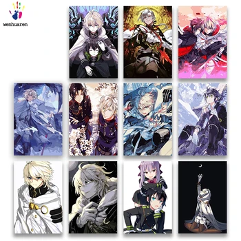 

DIY colorings pictures by numbers with colors Seraph of the end Japanese manga picture drawing painting by numbers framed Home