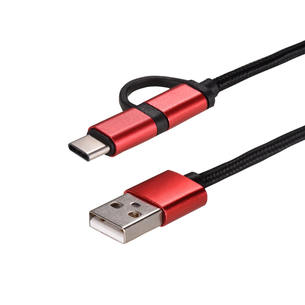 Huawei type C Micro USB 2 в 1 кабель для передачи данных Быстрая зарядка зарядное устройство адаптер прочный зарядный кабель для Galaxy Xiaomi samsung Android