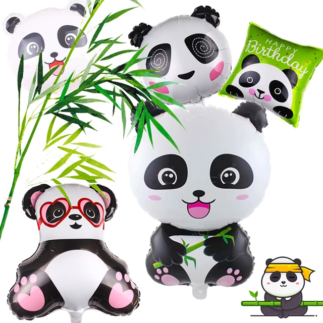 Desenhos animados panda foil balões desenhos animados animal ballon panda  balão festa de aniversário decoração globos