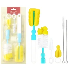 6 шт. щетка для детской бутылочки набор чистящие кисти инструменты щетка для сосков, щетка для бутылок, набор щеточек для молока пластиковая стеклянная чашка для молока воды