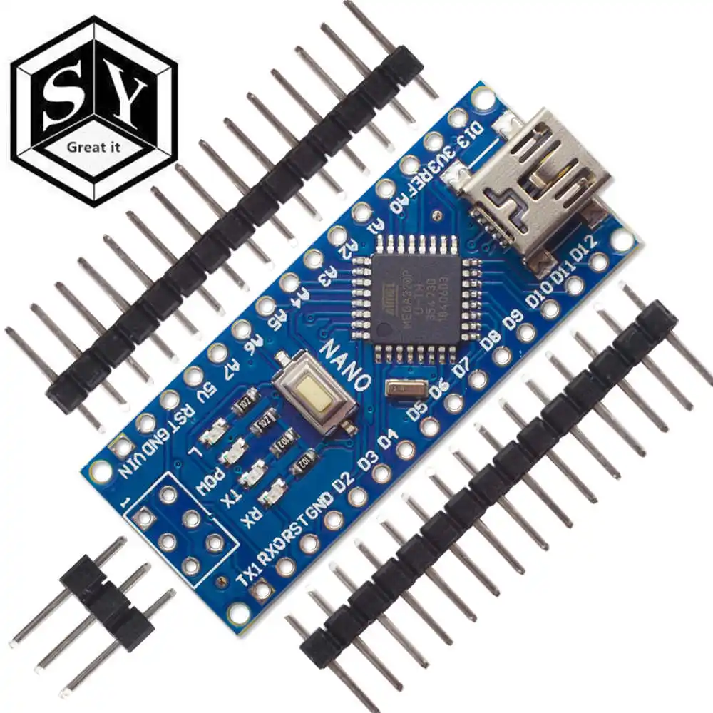 328p-au no weld Nano Mini USB с Загрузчиком совместимый Nano 3,0 контроллер для arduino CH340 USB драйвер 16 МГц Nano v3.0 ATMEGA328P/168 P - Цвет: 328p-au no weld