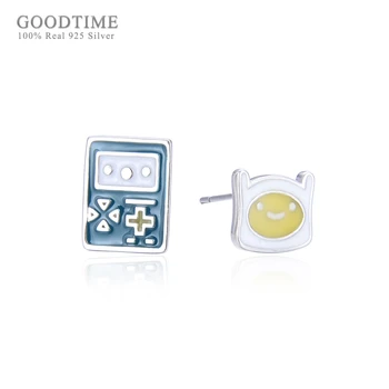 

Classial Women 925 Sterling Silver Jewelry Childhood Game Machine Model Shape Stud Earrings Silver Earrings For Girl Dress Up