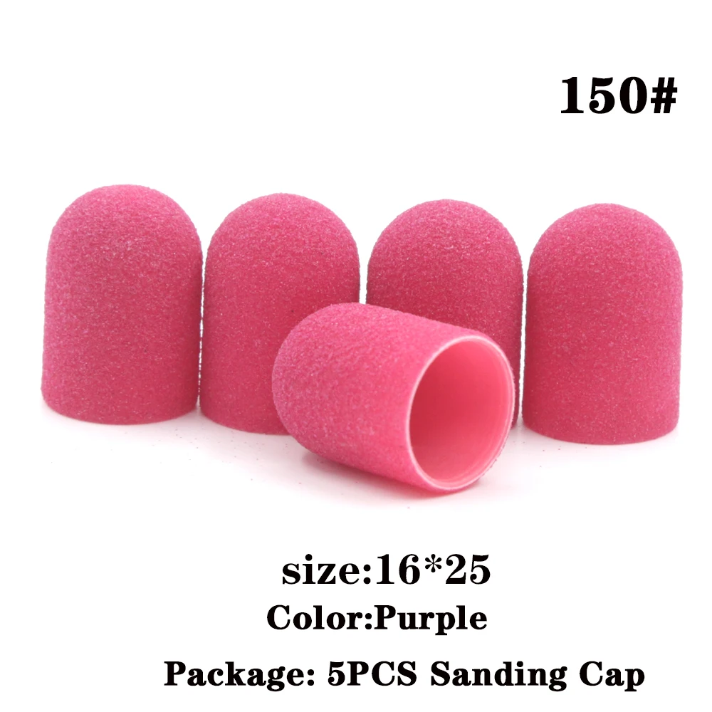S5P16Pu15 5 шт. 16*25 80 120 150 180 240 ручки для ногтей шлифовальные ленты колпачки Резак для маникюра Педикюр Инструменты для педикюрные ножницы для ногтей - Цвет: S5P16Pu15