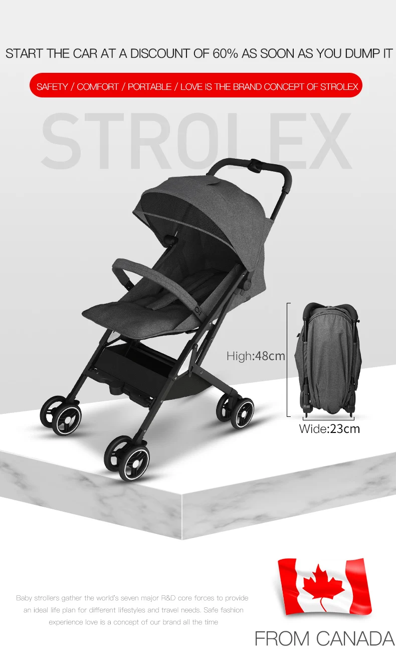 Stolex детская коляска Сверхлегкий складной зонтик Автомобильный откидной портативный детская прогулочная коляска Роскошная легкая коляска