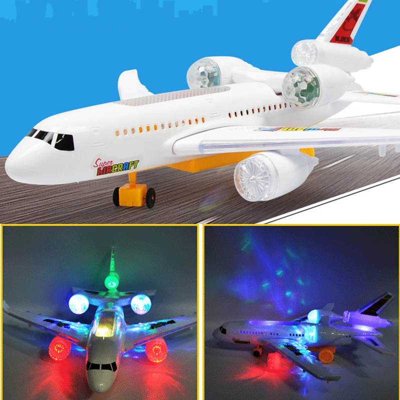 

Remote Control Airplane Electric LED Light Music RC Plane Outdoor Gift for Kids OC-shipping