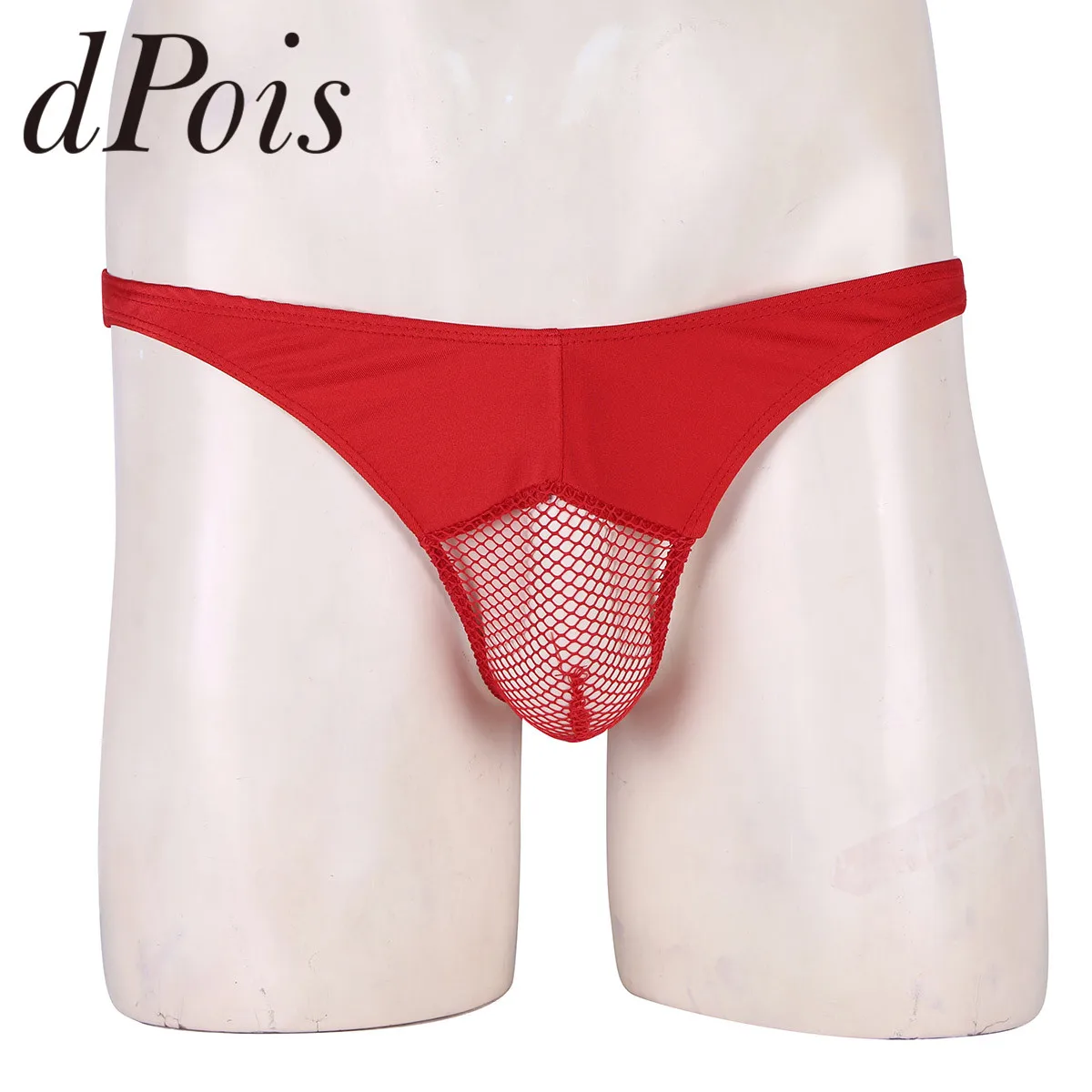 Мужские стринги бикини трусы нижнее белье Sissy гей мужские сетчатые трусики