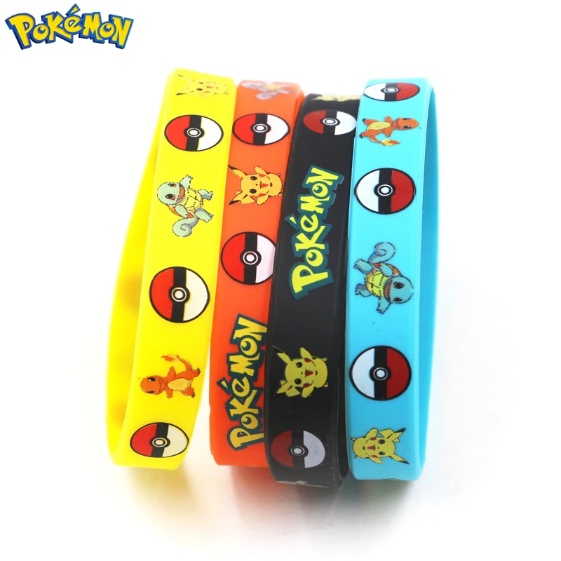ポケモンシリコンブレスレットピカチュウタカラトミーかわいい子供漫画のブレスレットブレスレットプリント子供リストバンドジュエリーパーティーギフト Aliexpress