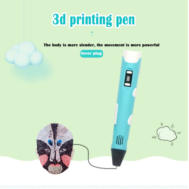 

3D Pen With 1.75mm Filaments Smooth USB Charging Port 3D pens for kids birthday present Christmas Gift 3D Printer Pen DIY Drawin