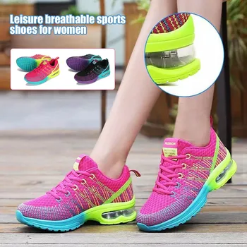 

Womens Tennis Shoes Air Cushion Breathable Athletic Sports Casual Heightening Sneaker Shoes YA88