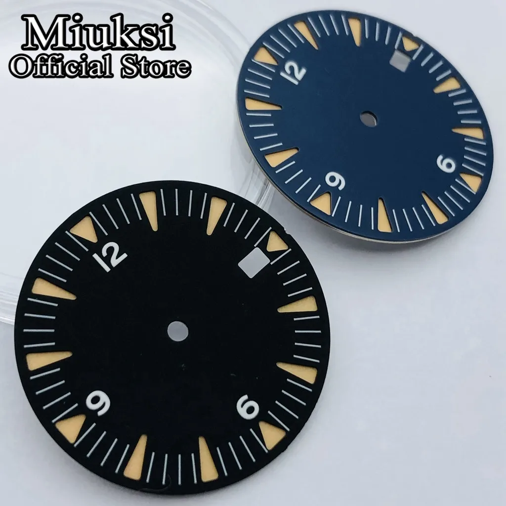 Miuksi 31 mm Preto Azul Estéril Mostrador Luminoso Fit Nh36 Nh36 Eta2824 2836 Miyota8205 8215 821a Mingzhu Dg2813 3804 Pt5000 Movimento - Image 3