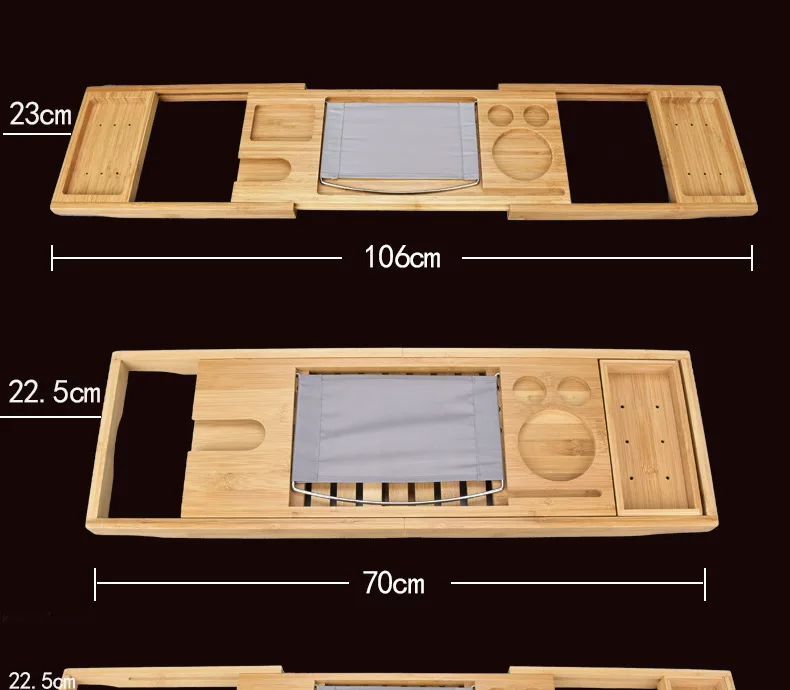 Противоскользящий стеллаж поднос для ванной из бамбука подставка для ванны выдвижной стеллаж для ванной для поперечной ванны плавающие полки для ванной комнаты Органайзер