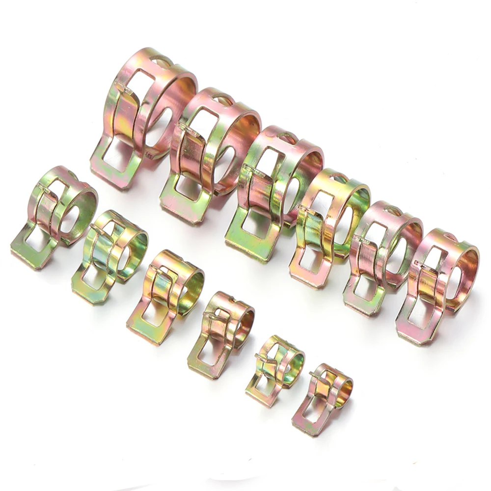 10Pcs Spring Clip Clamps Stainless Steel Galvanized Fuel Oil Line Water Hose Pipe Fastener Tube Clamp Accessorie spring clip clamps,spring clamps