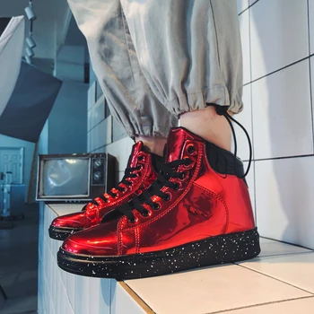 

Classic Skateboarding Shoes For Man Red Adult Man Brand Sneakers High Top Youth Platform Sneakers Designer Boy Skateboard Boots