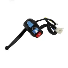 Универсальный мотоциклетный переключатель, черный левый тормозной рычаг, светильник, переключатель управления, подходит для скутера, мопеда GY6 50cc 150