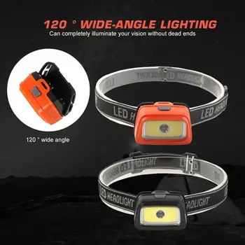 

XPE + COB LED Headlights Wide Angle Lighting Headlights Night Fishing Camping Adventure Lighting Tool Drop Shipping