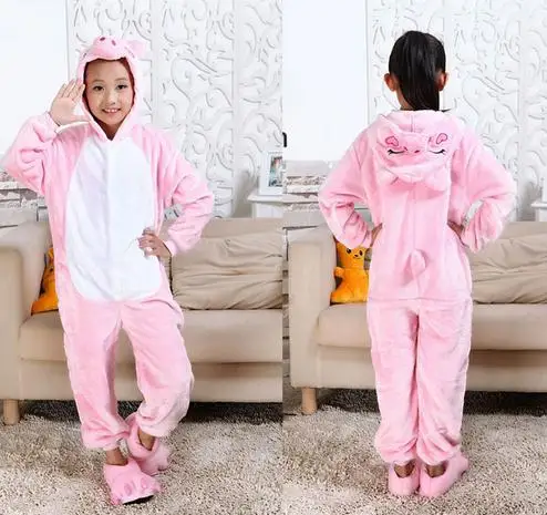 Pink Pig Детские пижамы в виде животных; комбинезон для детей; костюм летучей мыши; одеяло Кигуруми для маленьких мальчиков и девочек; Пижама для сна; Пижама для подростков; одежда для сна; комбинезон - Цвет: Pink Pig