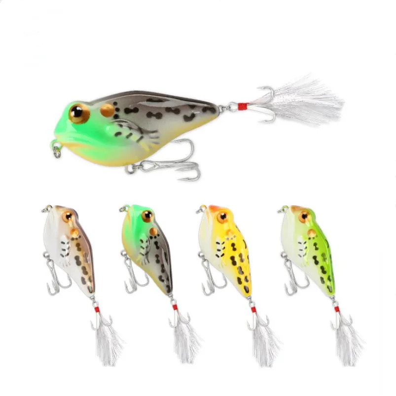 

4 colors peche Rock frog fishing lure artificial rock fat guy bait 6cm/8g pescaria material de pesca good for fishing swim bait
