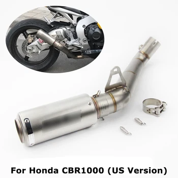 

For Honda CBR1000RR CBR1000 Slip on Motorcycle System Exhaust Muffler Tube Mid Link Pipe 60mm Stainless Steel