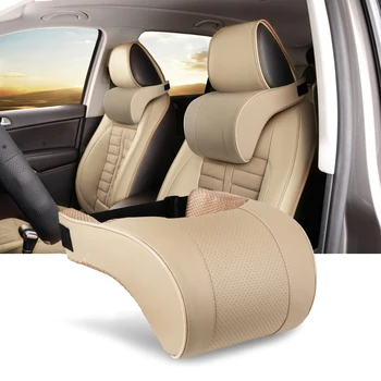 

Car Headrest Car Head Cushion Breathable Neck Pillow Slow Resilience Cervical Protection PU Leather Memory Cotton Comfortable