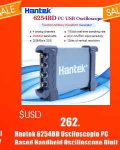 Hantek USB осциллограф комплект 4CH аналоговые каналы 1GSa/s 70 МГц 100 МГц 200 МГц 250 МГц осциллограф для ПК Поддержка Winows 7 8 10