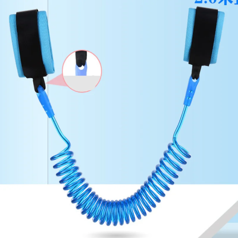 NewAnti Lost Wrist Link поводок для малышей, ремни безопасности для детей, веревка для прогулок на открытом воздухе, ремешок для рук, браслет для детей с защитой от потери - Цвет: blue