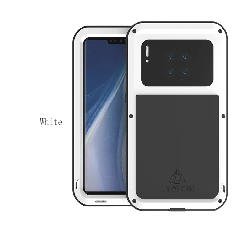 LOVE MEI мощный чехол для huawei mate 30 5G чехол mate 30 Pro металлический чехол для телефона s с закаленным стеклом