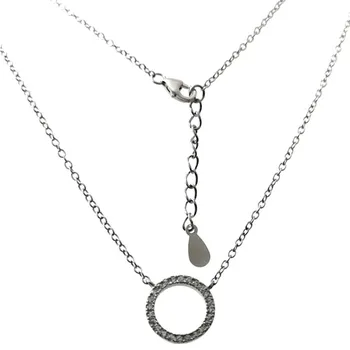 

Choker Sterling silver chain 925m 41.5cm. Reason Karma 11mm. Stones zircons clasp