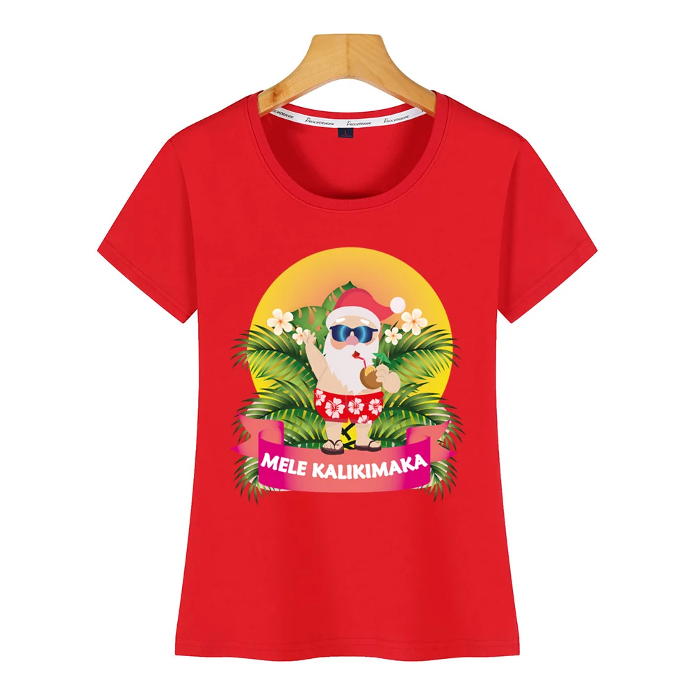 Tops T Shirt Women mele kalikimaka 