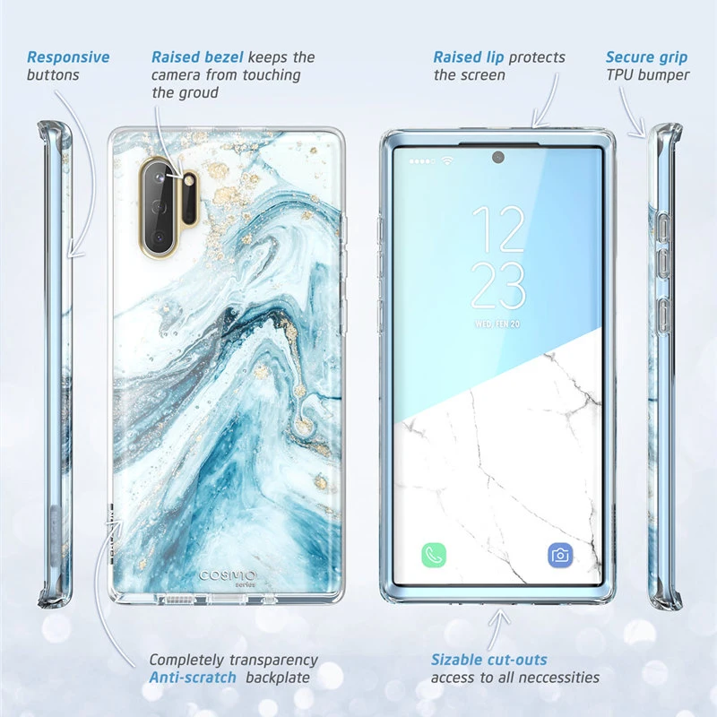 Чехол для samsung Galaxy Note 10( выпуск) i-Blason Cosmo Full-блеск для тела Чехол под мрамор без встроенного протектора экрана