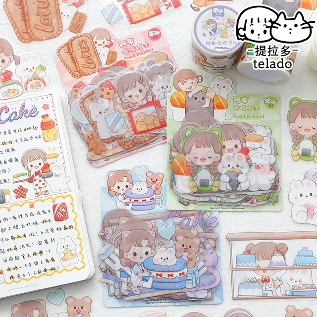 50pcs cute Food Stickers For scrapbooking on Notebooks Stationery