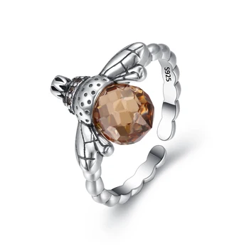 

Tuliper 925 Sterling Silver Bee Ring For Women Animal Jewlery Korean Jewelry Kpop Fashion